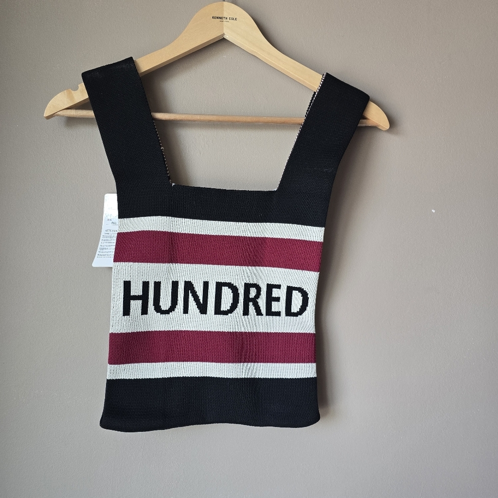 HUNDRED Red and Black Striped Tote Bag - Picture 3 of 8